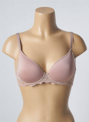 Soutien-gorge effet matière satinée haut soutien-gorge moulé marron SIMONE PERELE femme