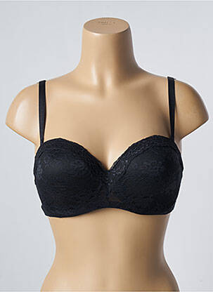 Soutien-gorge effet matière satinée haut soutien-gorge moulé noir MARKS AND SPENCER femme