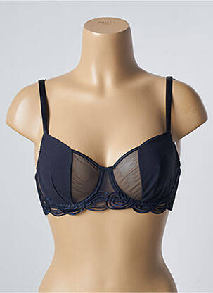 Soutien-gorge broderie haut soutien-gorge emboitant bleu SIMONE PERELE femme