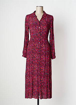 Robe longue manches longues manches longues violet AN' GE femme