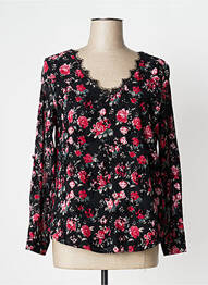 Blouse légère et transparente manches longues noir BY ONE femme