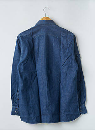 Chemisier poches poitrine manches longues bleu 12IA femme