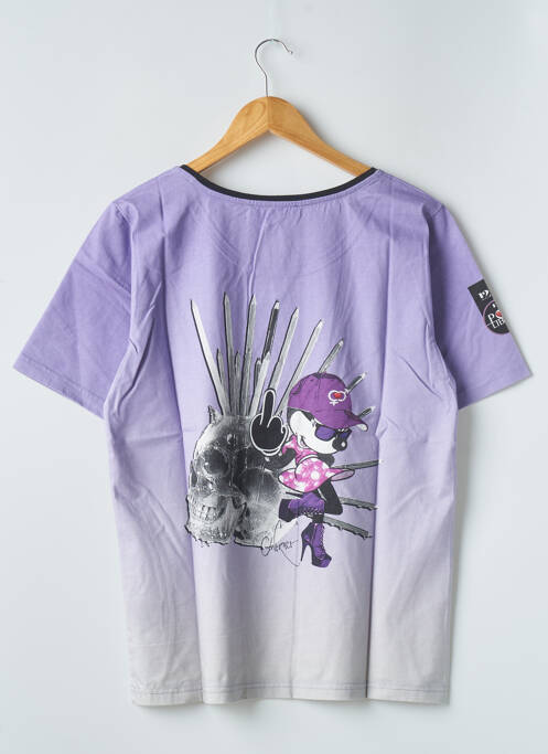 T-shirt stretch manches courtes violet 12IA homme