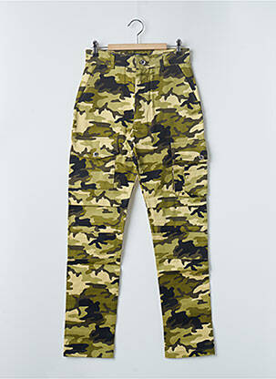 Pantalon cargo taille haute taille haute vert 12IA femme