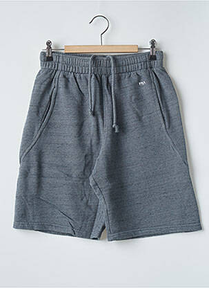 Bermuda taille élastique taille haute gris 12IA femme