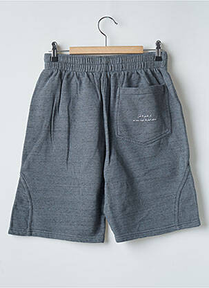 Bermuda taille élastique taille haute gris 12IA femme