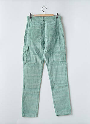 Pantalon cargo poches taille haute vert 12IA femme