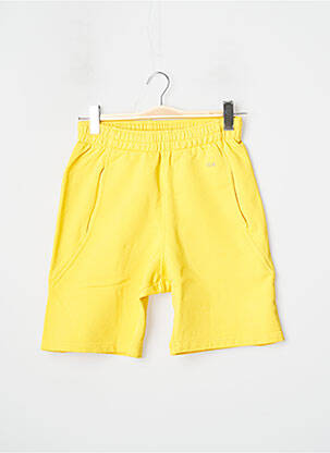 Bermuda taille élastique taille haute jaune 12IA femme