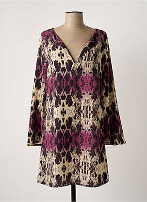 Robe courte manches longues manches longues noir MAILLE DEMOISELLE femme