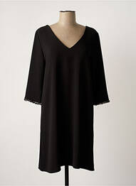 Robe courte manches 3/4 manches 3/4 noir VINTAGE LOVE femme