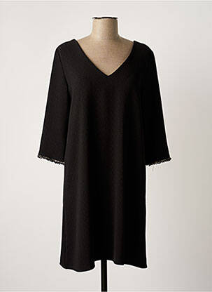 Robe courte manches 3/4 manches 3/4 noir VINTAGE LOVE femme
