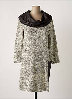 Robe courte manches longues manches longues gris MA PETITE FIANCEE femme
