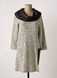 Robe courte manches longues manches longues gris MA PETITE FIANCEE femme