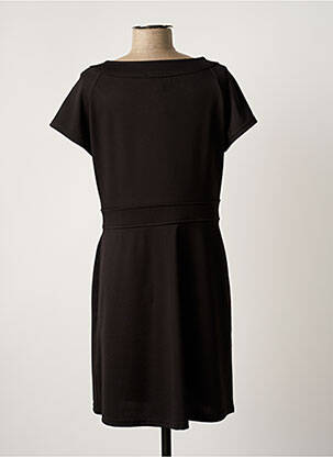 Robe mi-longue manches courtes manches courtes noir FILLE A SUIVRE femme