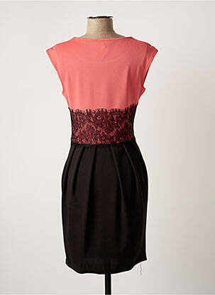Robe mi-longue manches courtes manches courtes rose FILLE A SUIVRE femme