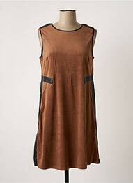 Robe courte sans manche sans manche marron CHERRY COUTURE femme