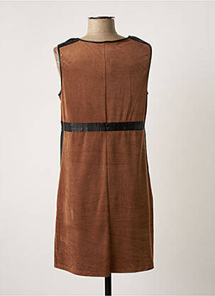 Robe courte sans manche sans manche marron CHERRY COUTURE femme