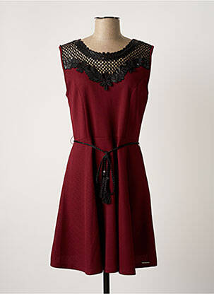Robe mi-longue sans manche sans manche rouge JUS D'ORANGE femme