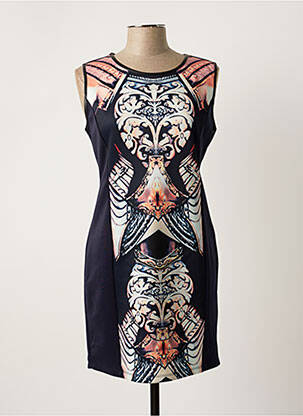 Robe courte sans manche sans manche bleu EXQUISS'S femme