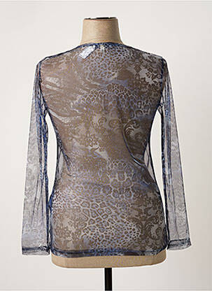 Top stretch manches longues bleu ALAIN MURATI femme