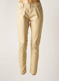 Pantalon slim tissage popeline taille normale beige CHARLIOR femme