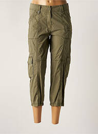 Pantacourt tissage popeline taille normale vert HEP femme