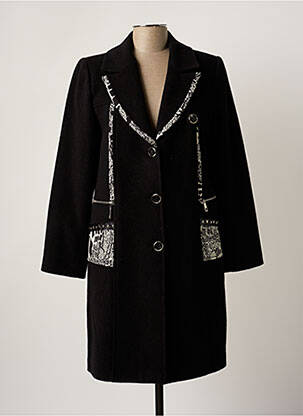 Manteau long noir PARISIENNES pour femme