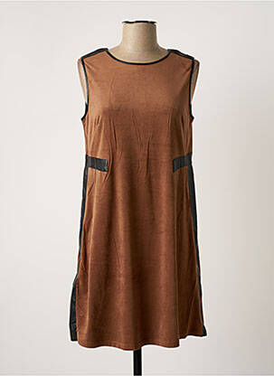 Robe courte marron CHERRY COUTURE pour femme