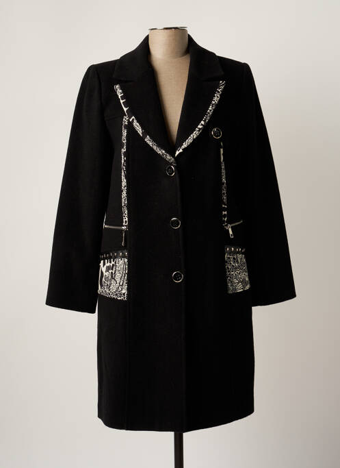 Manteau long noir PARISIENNES pour femme