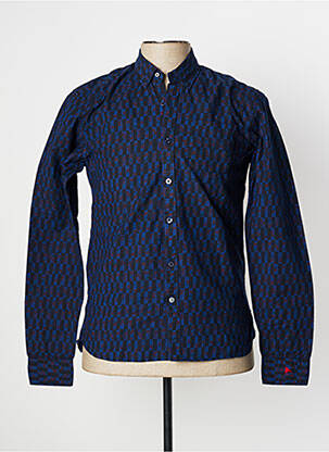 Chemise manches longues poches poitrine bleu SCOTCH & SODA homme