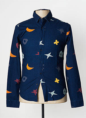 Chemise manches longues manches longues bleu SCOTCH & SODA homme