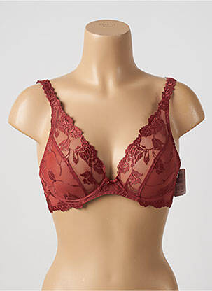 Soutien-gorge effet matière satinée haut soutien-gorge emboitant orange AUBADE femme