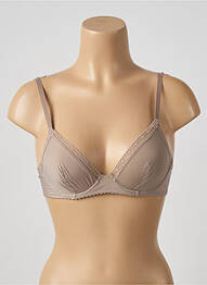 Soutien-gorge effet matière satinée haut soutien-gorge emboitant beige EPURE PAR LISE CHARMEL femme