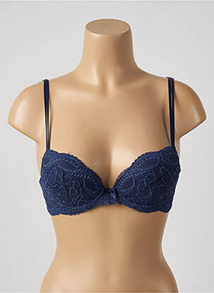 Soutien-gorge effet matière satinée haut soutien-gorge avec mousse de rembourrage amovible bleu SIMONE PERELE femme