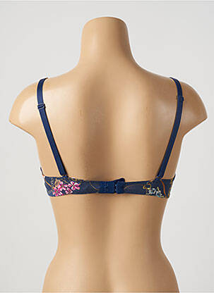 Soutien-gorge effet matière satinée bleu ANTIGEL femme