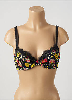 Soutien-gorge effet matière satinée haut soutien-gorge moulé noir ANTIGEL femme