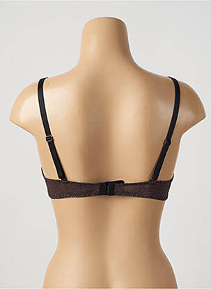 Soutien-gorge effet matière satinée haut soutien-gorge moulé marron ANTIGEL femme