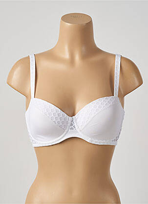 Soutien-gorge effet matière satinée haut soutien-gorge moulé blanc PRIMA DONNA femme