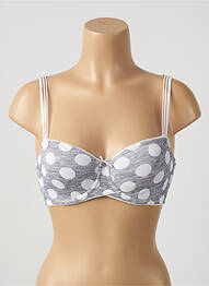 Soutien-gorge effet matière satinée haut soutien-gorge moulé gris PRIMADONNA femme