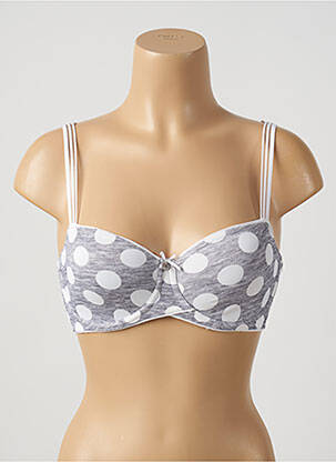 Soutien-gorge effet matière satinée haut soutien-gorge moulé gris PRIMA DONNA femme