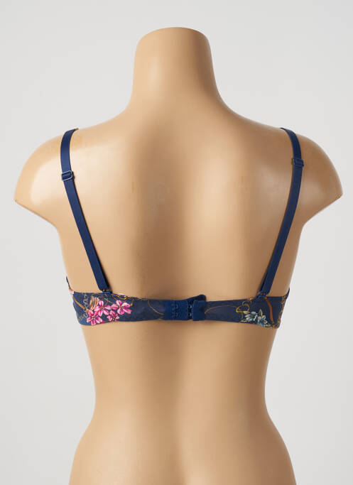 Soutien-gorge effet matière satinée bleu ANTIGEL femme