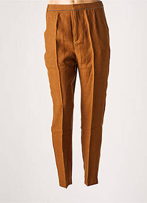 Pantalon slim taille haute taille haute marron I.CODE (By IKKS) femme