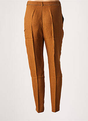 Pantalon slim taille haute taille haute marron I.CODE (By IKKS) femme