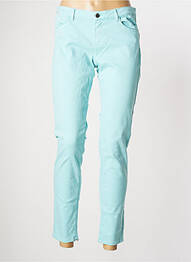 Pantalon 7/8 stretch taille basse bleu ONE STEP femme