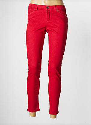 Pantalon 7/8 stretch taille basse rouge ONE STEP femme