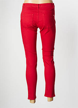 Pantalon 7/8 stretch taille basse rouge ONE STEP femme