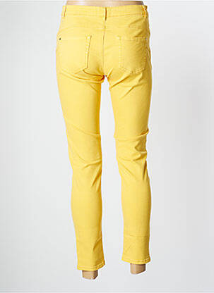 Pantalon 7/8 stretch taille basse jaune ONE STEP femme