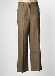 Pantalon large fermeture zippée sous rabat boutonné taille normale vert IKKS femme