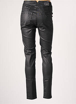 Pantalon slim taille haute taille haute noir GUESS femme