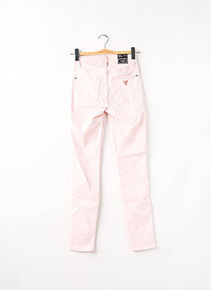 Pantalon slim skinny taille normale rose GUESS femme
